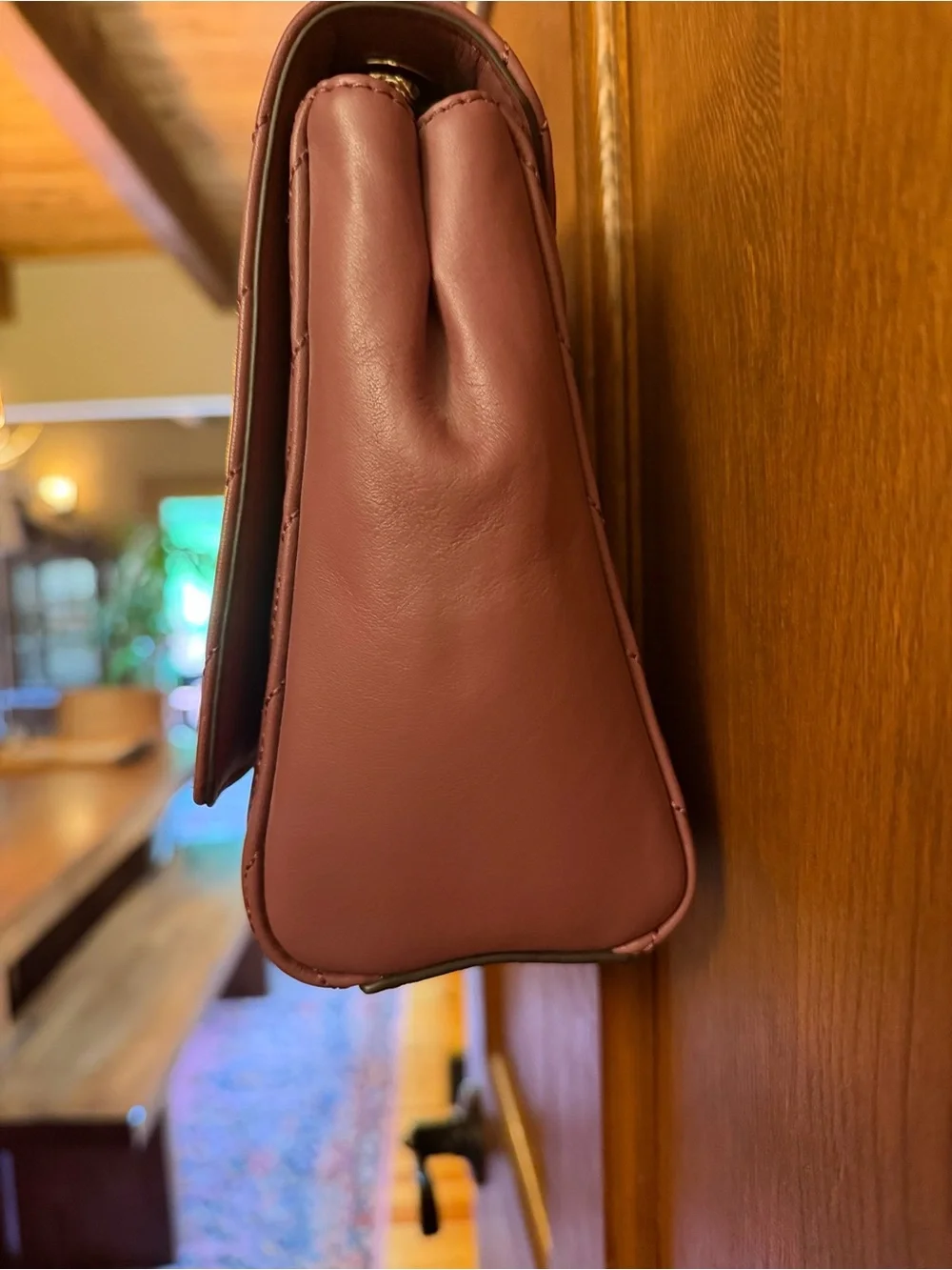 Kate Spade NWOT Quilted Leather Convertible Hand Crossbody Shoulder Bag Mauve